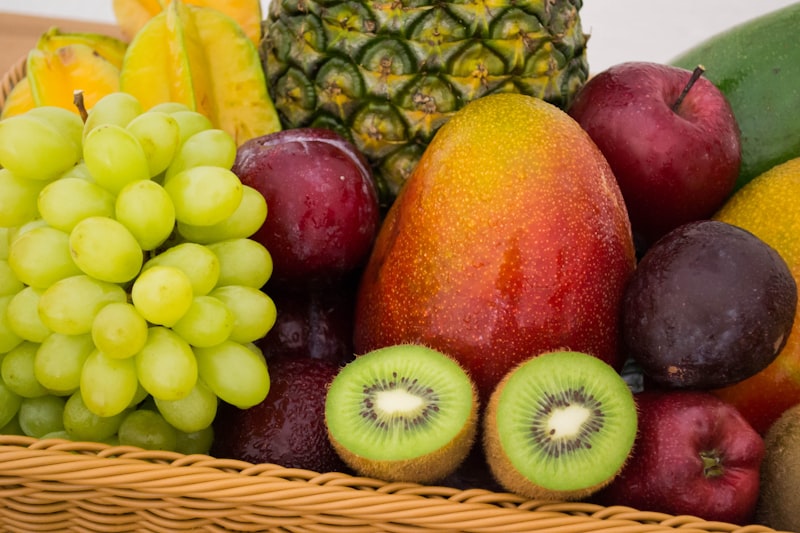 Assorted exotic tropical fruits